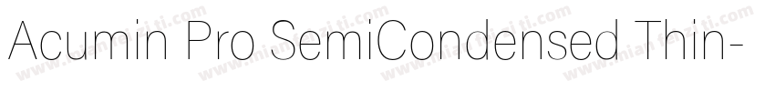 Acumin Pro SemiCondensed Thin字体转换